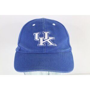 Vintage 90s Faded Spell Out University of Kentucky UK Hat Cap Adjustable Blue